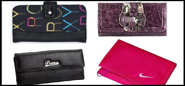Značkové peňaženky Guess, Puma, Roxy a Nike