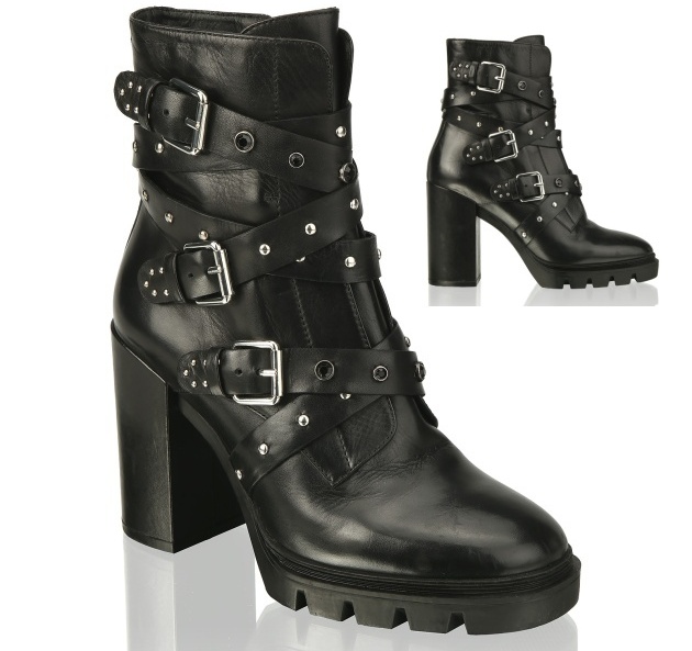 čierne kožené bikers boot značky Alisha za 156 €