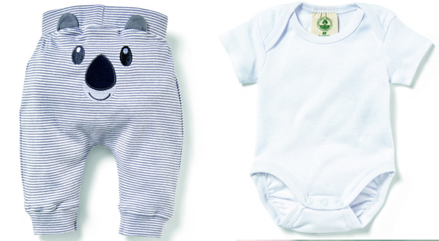 nohavice Koala za 6 € a krátke body 5 kusov za 7 Sk